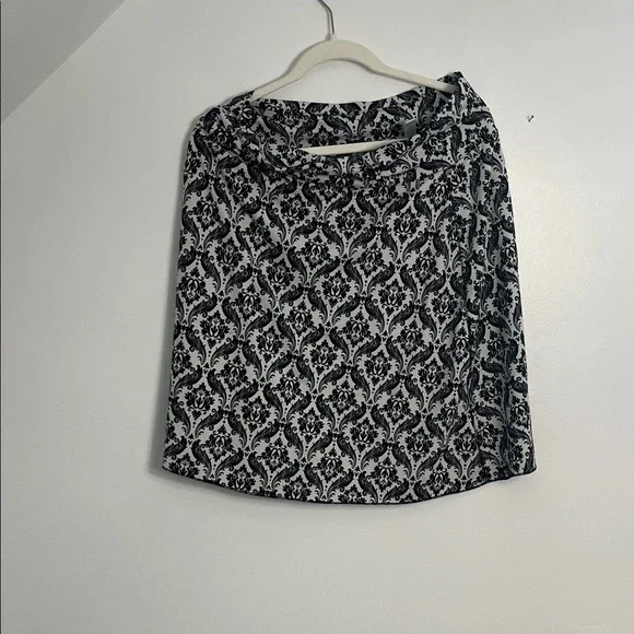 Soybu Black and White Damask Midi Skirt - Picture 1 of 7
